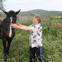 Anna Matveeva oma hobusega